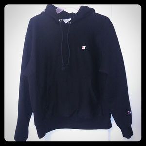 Black Champion Pullover Hoodie